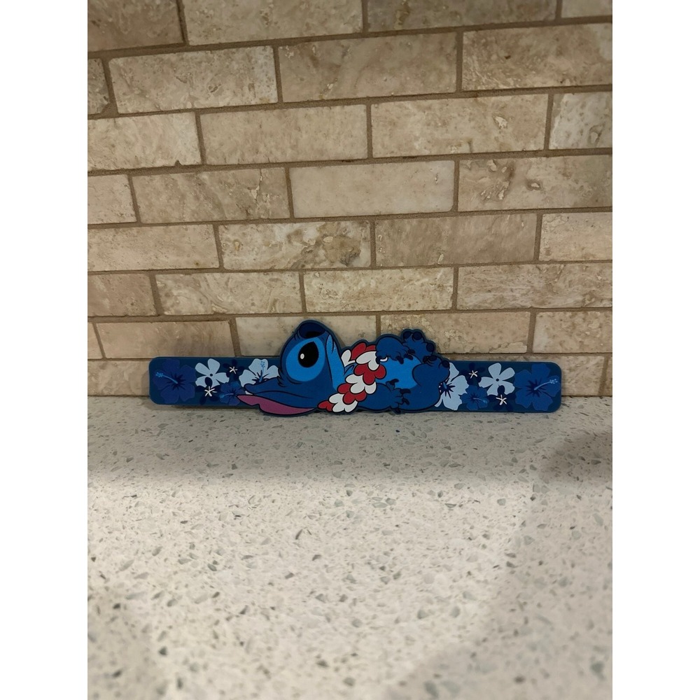 Walt Disney Parks Slap Bracelet - Lilo & Stitch - Laying Down Stitch w/ Lei